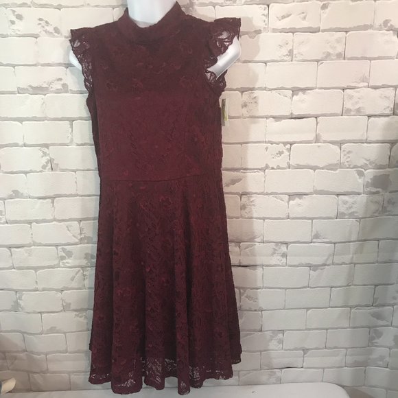 Zenzi Other - Zenzi Girls' Mock Neck Lace Dress